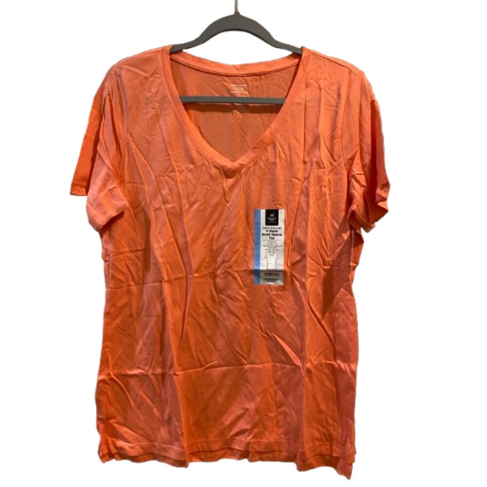 Women's Large T-shirt V-Neck Short Sleeve NWT